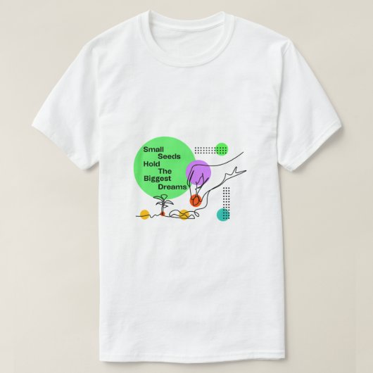 Zaadvector en Quote Art T-shirt (Design voorkant)