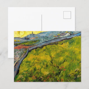 Zaadveld bij zonsopgang door Vincent van Gogh Briefkaart