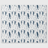 ZAADWALVIS WIT BLAUW MET TEXTUUR CADEAUPAPIER (Vlak)