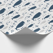 ZAADWALVIS WIT BLAUW MET TEXTUUR CADEAUPAPIER (Hoek)