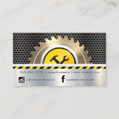 Zaag | metaalgrill | gereedschapskist visitekaartje (Achterkant)