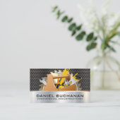 Zaag | Metalen Rooster | Timmergereedschapskoffer Visitekaartje (Staand voorkant)