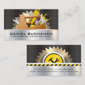 Zaag | Metalen Rooster | Timmergereedschapskoffer Visitekaartje (Voorkant / Achterkant)