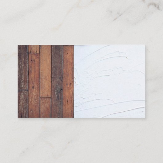 Zaag | Sleutel | Hamer | Hout en Stuc Visitekaartje (Achterkant)