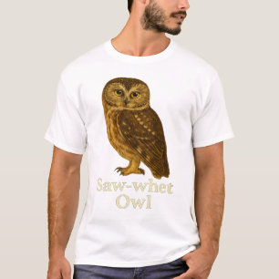 Zaagbekuil T-shirt: Roofvogel Natuur Design T-shirt