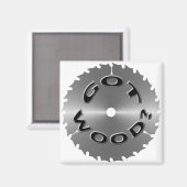 zaagblad "got wood" magneet (Voorkant / Achterkant)