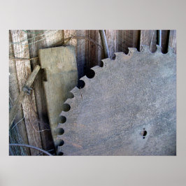 zaagblad met snijranden poster