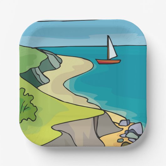 Zaaglandschap Papieren Bordje (Voorkant)