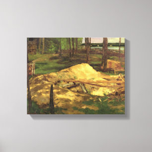 Zaagsel Pit, 1876 Canvas Afdruk