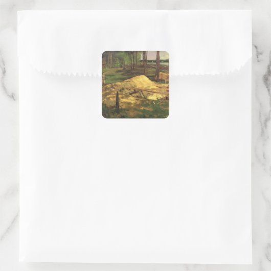 Zaagsel Pit, 1876 Vierkante Sticker (Tas)