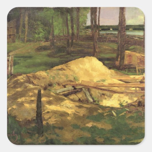 Zaagsel Pit, 1876 Vierkante Sticker (Voorkant)