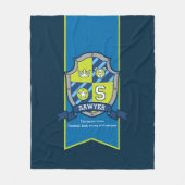 Zaagster of letter S: blauwe groene deken (Voorkant)