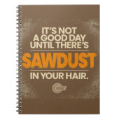Zaagstof in je haar, Woodwerkers-laptop Notitieboek (Voorkant)