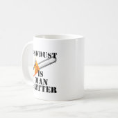 Zaagstof is Man glitter Koffiemok (Voorkant links)