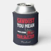 Zaagstof: Man glitter Typografie Blikjeskoeler (Blikje Achterkant)
