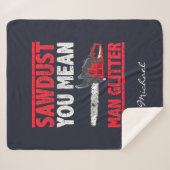 Zaagstof: Man glitter Typografie Sherpa Deken (Voorkant (horizontaal))