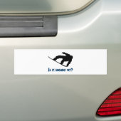 Zaagt het toch? - Snowboarding Bumpersticker (Op auto)