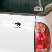 Zaagt het toch? - Snowboarding Bumpersticker (Op Truck)