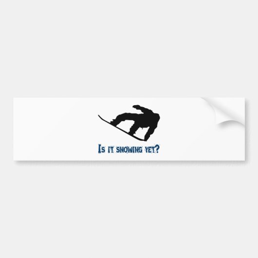 Zaagt het toch? - Snowboarding Bumpersticker (Voorkant)