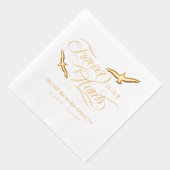 Zaagt vogels voor altijd in ons hart begrafenis folie servetten (Rechts)