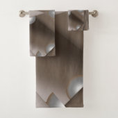 Zaagtand gerand concentrische aarde Toon Ombre Art Bad Handdoek (Insitu)