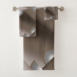 Zaagtand gerand concentrische aarde Toon Ombre Art Bad Handdoek