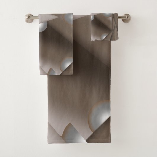 Zaagtand gerand concentrische aarde Toon Ombre Art Bad Handdoek (Insitu)