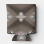 Zaagtand gerand concentrische aarde Toon Ombre Art Blikjeskoeler (Achterkant)