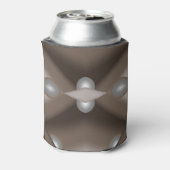 Zaagtand gerand concentrische aarde Toon Ombre Art Blikjeskoeler (Blikje Achterkant)