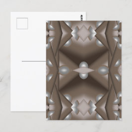 Zaagtand gerand concentrische aarde Toon Ombre Art Briefkaart