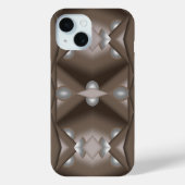 Zaagtand gerand concentrische aarde Toon Ombre Art Case-Mate iPhone Case (Achterkant)