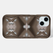 Zaagtand gerand concentrische aarde Toon Ombre Art Case-Mate iPhone Case (Achterkant (horizontaal))