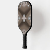 Zaagtand gerand concentrische aarde Toon Ombre Art Pickleball Paddle (Links)