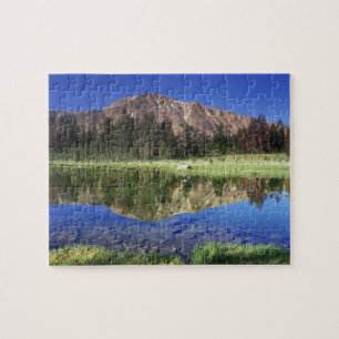 Zaagtandgebergte weerspiegeld in Fourth of July Legpuzzel