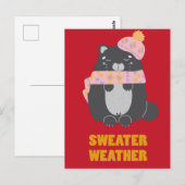 Zaagwater Roze zout en Pet Kat Briefkaart (Voorkant / Achterkant)