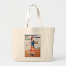 Zaai de Zaden van de Vrijheid! jumbo canvas tas