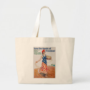Zaai de Zaden van de Vrijheid! jumbo canvas tas