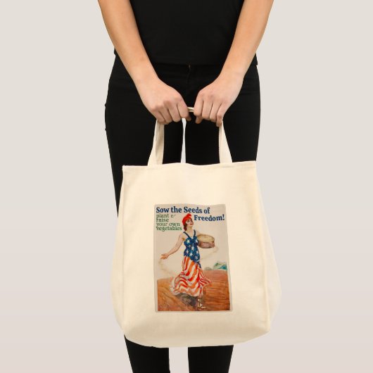 Zaai de zaden van de vrijheid! supermarkt canvas t tote bag (Voorkant (product))