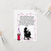 "Zaai en naai" Kaart (Voorkant / Achterkant in situ)