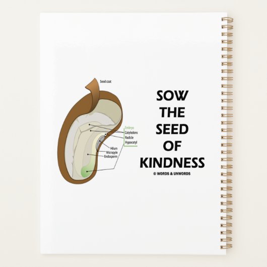 Zaai het zaad van de Kindness Dicotyledon Bean Adv Planner (Achterkant)