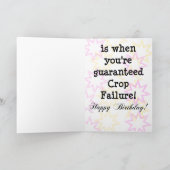 Zaai je wilde haver verjaardag kaart (Binnen)