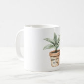 Zaaibonen van vreugde koffiemok (Voorkant links)