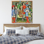 Zaaide menigte omringd door muzikanten canvas afdruk (Insitu (Slaapkamer))