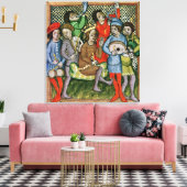 Zaaide menigte omringd door muzikanten canvas afdruk (Insitu (Woonkamer))