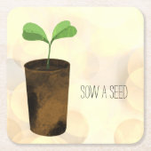 Zaaien een zaadje kartonnen onderzetters (Voorkant)