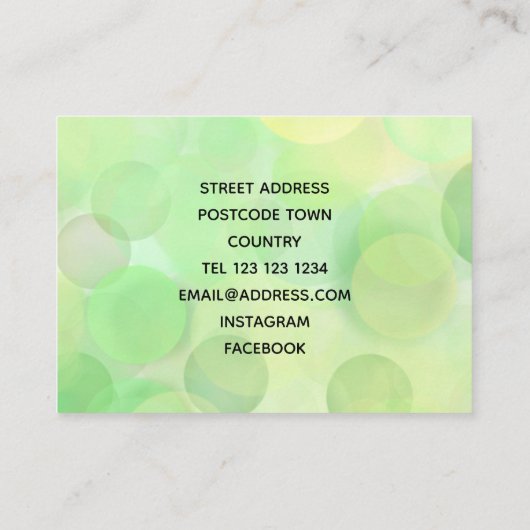 Zaaien een zaadje visitekaartje (Achterkant)