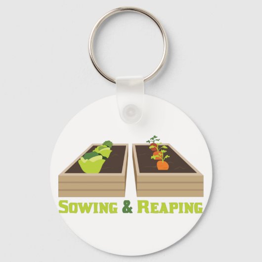 Zaaien en plukken sleutelhanger (Voorkant)