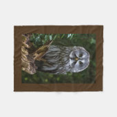 Zaaien van prooi Grote grijze uil foto Fleece Deken (Voorkant (Horizontaal))