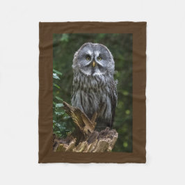 Zaaien van prooi Grote grijze uil foto Fleece Deken