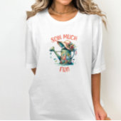 Zaaien veel leuk tuinieren wit T-shirt